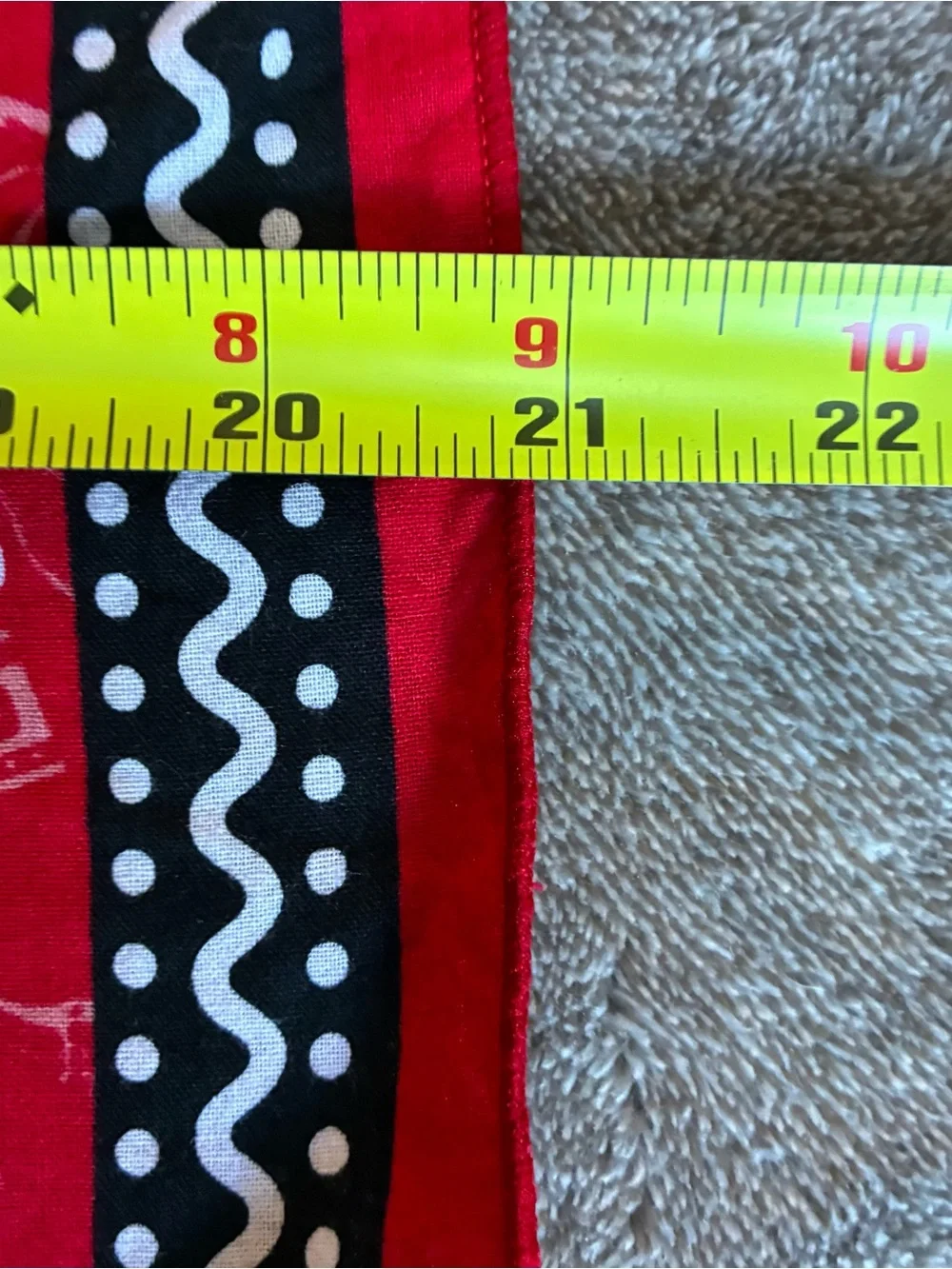 Disney Cruise Line Pirate Night Red Scarf/Bandana Mickey Minnie 21X21” Vacation